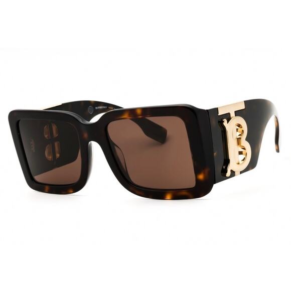 New! Burberry BE4406U 300273 Havana Oversized Sunglasses, Authentic main image 8